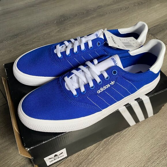 Adidas 3MC Royal Blue/ White Skateboarding Shoes - Picture 1 of 5